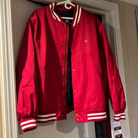 Large Red Champion Bomber Jacket